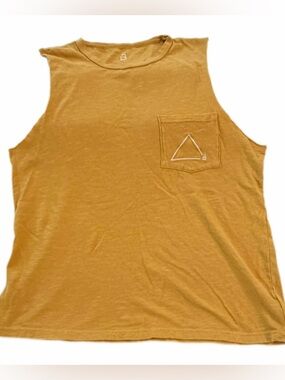 Balance Collection Vintage Muscle Tank Top Womens XSmall Mustard Minimalist